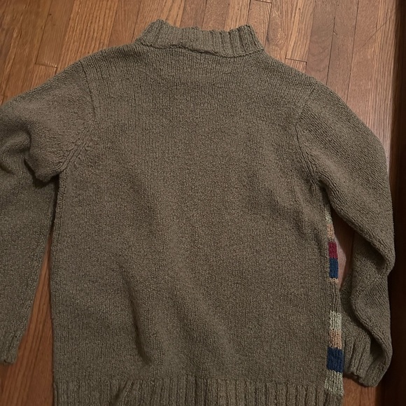 Vintage Brown Knit Sweater with stripe design - Picture 3 of 4